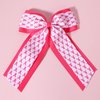 6in Breast Cancer Awareness Cheer Bows Hair Clips Long Tail Hot Pink Ribbon Bow-knot Barrettes Alligator Hairpins for Girls Women in October Cheerleading Hair Accessories