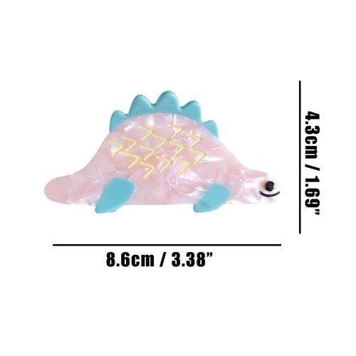 Cute Dinosaur Hair Clip,Acetate Claw Clips,Hair Clips for Women,Pink