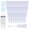 AMORIX 50PCS 15ml Lip Gloss Tubes Clear Lip Gloss Containers Empty Cosmetic Squeeze Tubes for DIY Lip Gloss + Syringes Labels Lip Balm Tubes DIY Lip Gloss Base