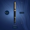 Waterman Expert Rollerball Pen Gloss Black with 23k Gold Trim Fine Point Black Ink Gift Box