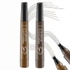 Microblading Eyebrow Pen, 3D Waterproof 4-Tip Eyebrow Pencil, Natural Makeup Fine Stroke Magic Eyebrow Pencil Stay on All Day for Women, Gift for Beginners, Multicolour 2Pcs