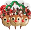 HADCKJA Reindeer Balloons Christmas Party Supplies Christmas Balloons Reindeer Foil Balloon Christmas Latex Balloon for Christmas Party Decorations Christmas Theme Birthday Decorations 15Pcs