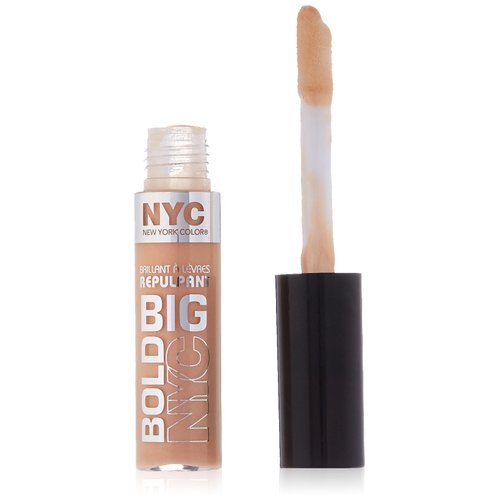 N.Y.C. New York Color Big Bold Plumping and Shine Lip Gloss, Voluminous Peach, 0.39 Fluid Ounce
