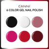 CANNI 9ml Hema-Free Gel Nail Polish Set- 6Pcs White Black Red Purple Nude Colors Gel Polish Kit, Soak Off LED Nail Gel Manicure Kit DIY at Home Salon Gifts for Women Girls