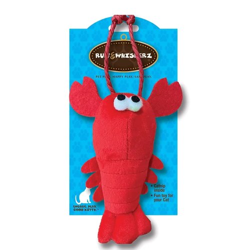 KTR Group Chunky Lobster Cat Toy Plush with Catnip and Rope