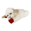 Multipet Lamb Chop Cat Plush Toy w/Catnip - Small Cat Chew Toy for All Cats - Extra Soft Plush Cat Toy - Stuffed Animal Kitten Toy for Cuddling & Playing - Cute Pet Toy (4”, Cream)