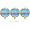 15Pcs Happy Easter Balloons Decorations Round Happy Easter Foil Mylar Balloons Easter Bunny Egg for Spring Birthday Baby Shower Easter Party Decorations Supplies