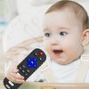 Silicone Baby Teething Toys,TV Remote Control Shape Teething Toys,Remote Teether for Babies 3-24 Months,BPA Free (R-Black)