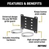 Retrac 205495 3-Inch Grille Guard License Plate Bracket