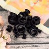 Oyaface 20PCS Black Tunnels Kit 2G to 1 Inch Hard Silicone Gauges Set Ear Plugs Expander Tunnels Piercing Expanding Tools