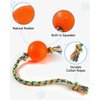 Harhana Dog Rope Toys with Squeaky Ball, Tug of War Dog Toy Ball on Rope, Durable Rubber, Fetch Dog Toys, Interactive Dog Toys for Boredom, Rope Dog Toys for Small, Medium Dogs to Keep Them Busy