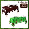 brogtrol 2 Pack Football Tablecloth Plastic Disposable Football Party Decorations Football Table Cover for Football Theme Birthday Party Game Day Tailgate Party