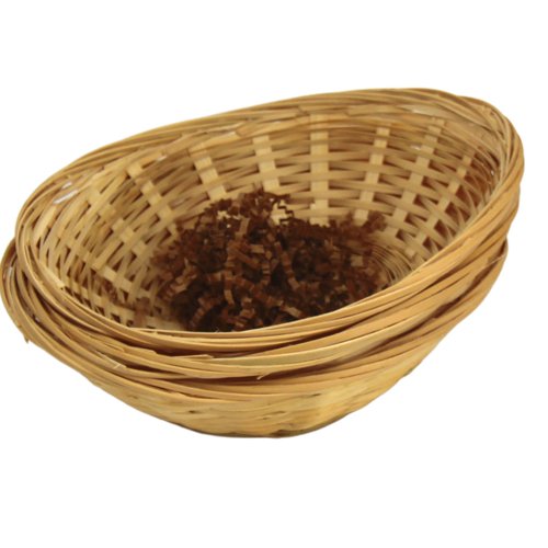 Bonka Bird Toys 2280 Pk3 9-Inch Bamboo Baskets Natural Seed Treat Bowl Nest Rodent Pet Chew Rabbit Safe