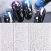 12 Sheet Aurora Nail Art Stickers Silver 3D Self-Adhesive Nail Decals Star Heart Snake Nail Stickers Line Flower Butterfly Holographic Designs Nail Supplies for Acrylic Nail DIY Decoration for Women