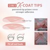 BTArtbox Soft Gel Nail Tips Square - Press On Nails Long Natural XCOATTIPS Pre-applied Tip Primer, One-Step Square Gel Nail Tips Fake Nails for DIY Nail Art