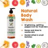 Beessential Natural Body Wash, Peppermint, Sulfate-Free Bath and Shower Gel with Essential Oils for Men & Women, 16 oz