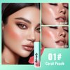 SPRINGSKY Liquid Blush, Soft Moisturizing Matte Blush, Blendable Face Blush for Cheeks, Long-Wearing Smudge-Proof Natural Blush Liquid - 01 Coral Peach