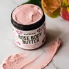 Rose Body Butter for Dry Skin with Whipped Shea Butter and Pure Rose Essential Oil | Ultra Hydrating Rose Lotion for Women | All Natural Moisturizer with No Synthetic Fragrances
