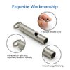 TI-EDC Titanium Emergency Whistle, Loud Portable Keychain Necklace Whistle for Emergency Survival, Life Saving, Hiking, Camping, and Pet Training