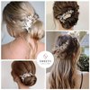 SWEETV Wedding Hair Comb Clip Bridal Crystal Wedding Hair Accessories for Brides and Bridesmaid, Gold