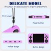 FIOPAZ Silicone Protective Case for rg35xx H,Soft Case Compatible with Anbernic rg35xx H,Retro Handheld Game Console Accessories,Silicone Case with Black Lanyard（Purple）
