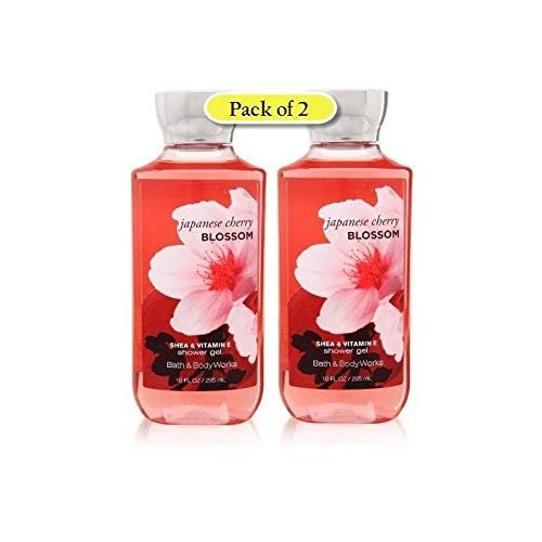 Bath & Body Works Shea Enriched Shower Gel, Japanese Cherry Blossom, 10 oz (Pack of 2)