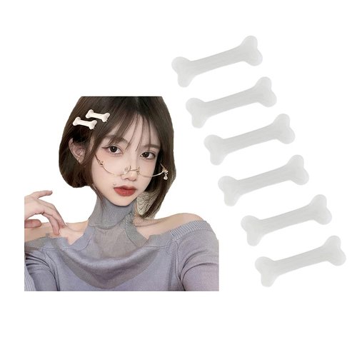 Bone Barrettes Hair Clip Hairpins for Women Girls Artificial Dog Bone Hair Clips Halloween Christmas Hair Accessories for Kids Girls 6pcs