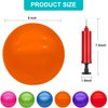 GCQJOQ 3 Pcs 9 Inch Inflatable Bouncy Balls with Hand Air Pump for Indoor Outdoor Play Balls (Pink, Purple, Orange)