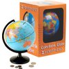 Waypoint Geographic Coin Bank Globe, 6” Coin Storage World Globe, Easy-to-Use Min Globe for Kids, Perfect for Desk, Classroom, and Small Office Décor