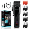 JAMAKY Professional Hair Clippers for Men, Black Barber Shop Clipper, Ceramic & Carbon Steel Blades Rechargeable Hair Trimmer for Home Use