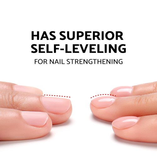 AIMEILI Clear Rubber Base Gel For Nails, Soak Off U V LED Hema Free Clear Sheer Gel Nail Polish, 4 in 1 Nail Strengthen/Enhance/Base Coat/Color Gel Polish 10ml