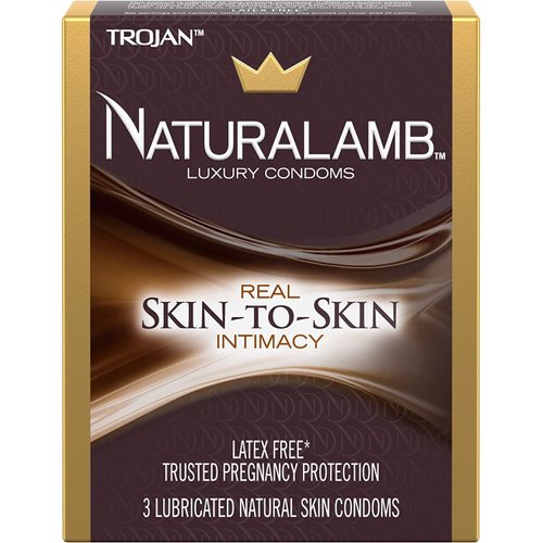 Trojan Natural Lamb Lubricated Condoms (3 Condoms)