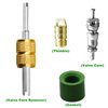 Mini Split Adapter, R410A Adapter Kit R410A Refrigerant Hose Adapter Connector, Mini Split Vacuum Pump Kit 5/16 to 1/4 Coupler Valve Core Remover for Air Conditioners