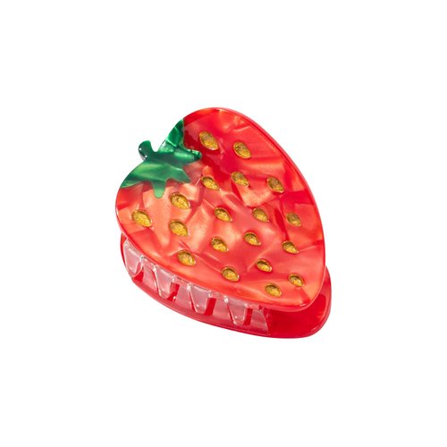 Fruit Strawberry Shaped Hair Claw Clip small Hair claw clips for Girls Strong Hold Hair Jaw Barrettes Hairpins Hair Ponytail Holder Decor Accessories for Women Thin Curly Fine Hair