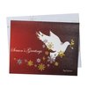 Divinity Boutique Boxed Christmas Cards:"Season's Greetings" Dove - Set Of 18,Red,24873
