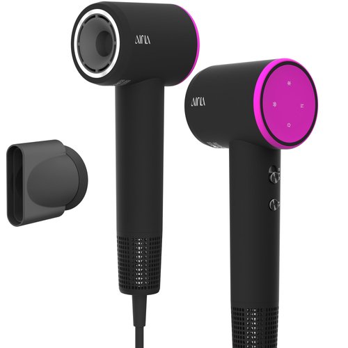 AINA Hair Dryer, Blow Dryer - Brushless Motor, 110,000 RPM Lightweight, Ionic Travel 110V/ALCI Plug(Sexy Rose)
