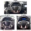 MEWANT Hand Stitch Black Faux Leather Steering Wheel Cover for Ford F-150 F-250 F-350 F-450 F-550 F-600 F-650 F-750