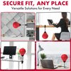 GLACIAL Stress Relief Desktop Punching Bag I Comes with Desk Clamp and Extra Strong Suction Cup I Red