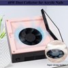 GoLashFun 60W Nail Dust Collector Strong Suction,Black Vacuum Nail Art Dust Collector Cleaner Machine Manicure Powerful Nail Fan for Collector Drill Dust