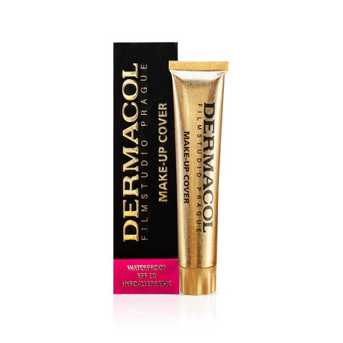 Dermacol - Full Coverage Foundation, Liquid Makeup Matte Foundation with SPF 30, Waterproof Foundation for Oily Skin, Acne, & Under Eye Bags, Long-Lasting Makeup Products, 30g, Shade 224