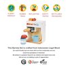 Mentari Toys - Barista Set - Wooden Coffee Machine Pretend Food Play Toy with Espresso Capsules and Cups - Made with Premium Materials and Craftsmanship - Age 3+