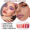 QIUFSSE 2PCS Matte Nude Lipstick Natural Moisturizing Labiales Long-lasting Waterproof Velvet Lip Gloss for Women and Girls-01 Honey peach