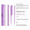 4Pcs Detangling Hair Brush Set for Women - Paddle Brush for Wet or Dry, No More Tangles for Straight, Long, Thick, Curly, and Natural Hair (Purple)