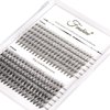 Fenshine Cluster Lashes Individual Lashes Wide Stem 0.07D 10D/20D Curl Mix 9-14mm Length DIY Eyelash Extension Individual Soft False Lashes for Personal Use at Home
