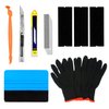 CARTINTS Complete Vehicle Vinyl Wrap Tools Kit Window Tint Tools Kit for Car Wraps with Yellow Micro Squeegee for Corner Full Wrap, Felt Squeegee, Vinyl Knife, Vinyl Wrap Gloves