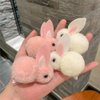 10 PCS Cute Stuffed Bunny Hair Clips Elastic Plush Animal Rabbit Scrunchies Bunny Ponytail Holders Hair Band Hair Accessories for Women Girls