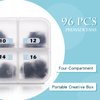 AuReve Lash Clusters,Eye Lash Clusters,DIY Lash Extensions Clusters,Individual Lashes,Eyelash Clusters,Lash Clusters D Curl For Home Use,96 Pcs 0.07D 10/12/14/16mm Mix (G02)