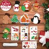LINAYE Christmas Ornament Crafts for Kids Toddlers, 24 Set Make Your Own Ornament Craft Kit Christmas Ornament Kit for Kids Christmas Goodie Bag Stuffers Game Activities for Kids Christmas Party Favor