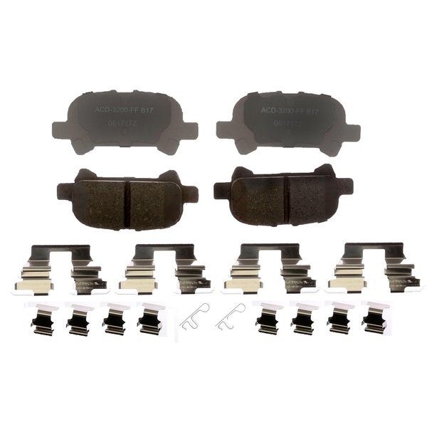 ACDelco Silver 14D828CHF1 Ceramic Rear Disc Brake Pad Set