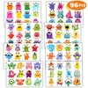 Monster Temporary Tattoos for Kids, 96PCS Birthday Party Decorations Supplies Party Favors Supper Cute Little Monster Tattoo Sticker Style Gift Ideals for Boys Girls Schools Prizes Themed